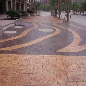 南充市 壓花地坪  壓花混凝土 彩色水泥壓膜地坪 混泥土壓花路面  彩色藝術壓花地坪材料廠家   壓膜地坪材料廠家免費指導施工