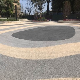 邵陽市 豪軒地坪  彩色透水混凝土路面 透水混凝土粘接劑  生態透水砼 【工地0元指導施工】 免費設計施工方案 免費做造價預算