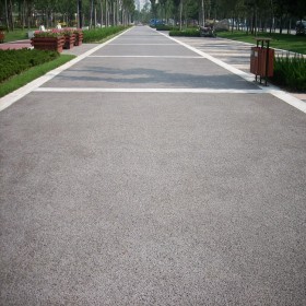 路面彩色透水混凝土 商業(yè)街彩色混凝土 案例樣式
