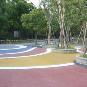 彩色透水混凝土道路 生態透水地坪 透水混凝土增強劑 本地廠家服務