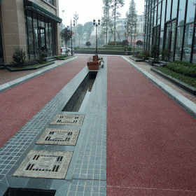 西安市 生態透水地坪 彩色耐磨混凝土 露石子彩色混凝土 廠家排行榜