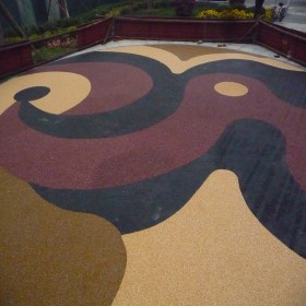 c30彩色混凝土 彩色整體透水路面 生態透水地坪 海綿城市透水混凝土增強劑 質量好的