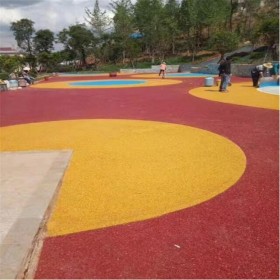 彩色混凝土透水地坪 透水地坪材料 學(xué)校操場(chǎng)地坪 豪軒地坪廠家上門【0元施工指導(dǎo)】