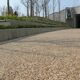 透水露骨混凝土路面 彩色透水混凝土道路 彩色透水地面 生態透水砼 廠家