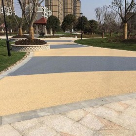 彩色整體透水路面 生態透水混凝土 無砂透水混凝土 人行道彩色透水混凝土 免費到地指導