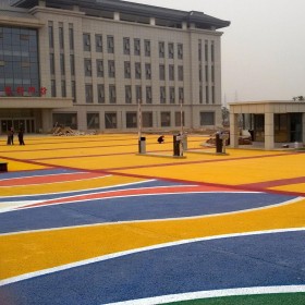 黃石市 生態透水地坪 彩色透水地面 透水性混凝土彩色道路 車行彩色混凝土路 施工方案 免費送貨到工地