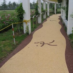 阜陽市 彩色生態透水混凝土地坪 海綿城市透水混凝土 生態透水地坪 廠家報價 量大送貨上工地